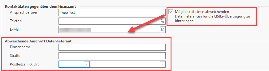 Meine Firma / Mein Mandant - Register: "Finanzamt" - Microtech Hilfe ...